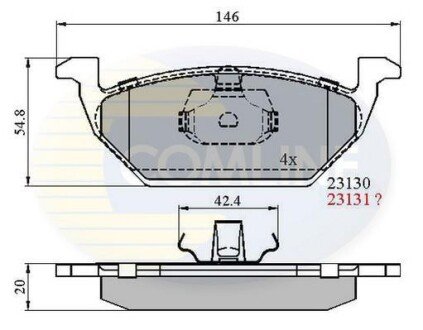 Comline - Гальмівні колодки до дисків Comline CBP0737 фото товара