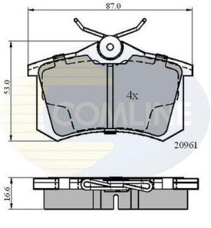 Comline - Гальмівні колодки до дисків Comline CBP0797 фото товару