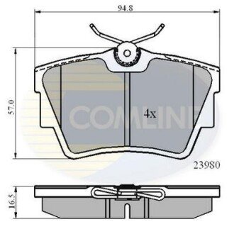 Comline - Гальмівні колодки до дисків Comline CBP0874 фото товара