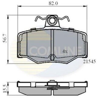 Comline - Гальмівні колодки до дисків Comline CBP0878 фото товара