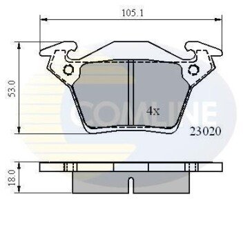 Comline - Гальмівні колодки до дисків Comline CBP0888 фото товара