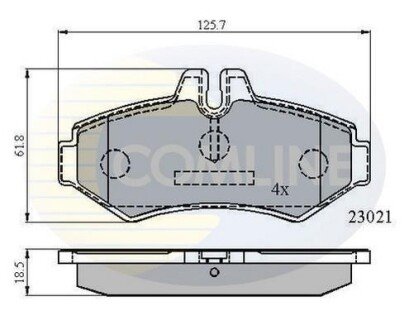 Comline - Гальмівні колодки до дисків Comline CBP0914 фото товара