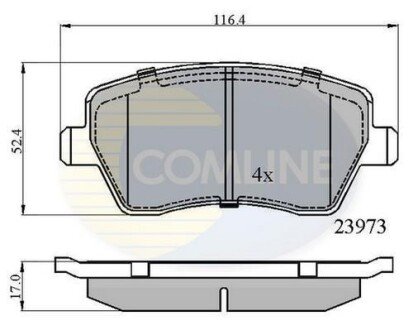 Comline - Гальмівні колодки до дисків Comline CBP0984 фото товара