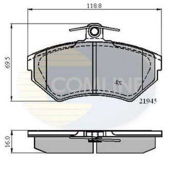 Comline - Гальмівні колодки до дисків Comline CBP0989 фото товара