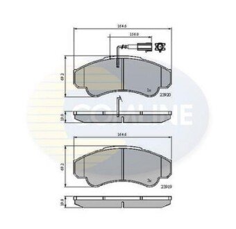 Comline - Гальмівні колодки до дисків Comline CBP11041 фото товара