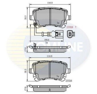 Comline - Гальмівні колодки до дисків Comline CBP11313 фото товара