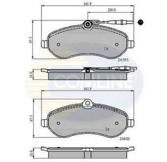 Comline - Гальмівні колодки до дисків Comline CBP11621 фото товару