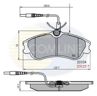 Comline - Гальмівні колодки до дисків Comline CBP1174 фото товара