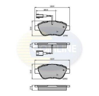 Comline - Гальмівні колодки до дисків Comline CBP12047 фото товара