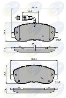 Comline - Гальмівні колодки до дисків Comline CBP12106 фото товара