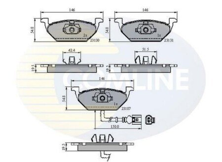 Comline - Гальмівні колодки до дисків Comline CBP1851 фото товара