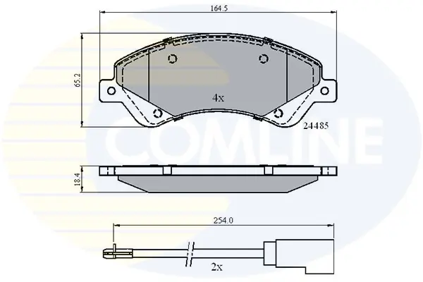 <strong>Колодки гальмівні дискові передні FORD Transit 06-14, Connect 02-13, Transit 14- COMLINE CBP21511 (фото 1)</strong>