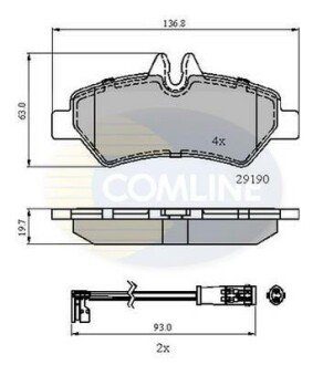 Comline - Гальмівні колодки до дисків Comline CBP21556 фото товару