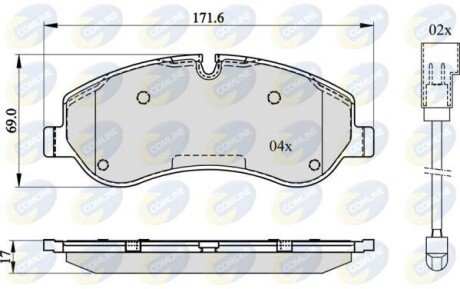 Comline - Гальмівні колодки до дисків Comline CBP22142 фото товара