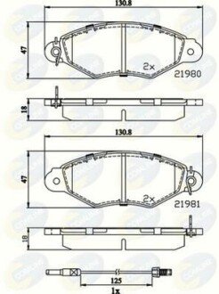 Comline - Гальмівні колодки до дисків Comline CBP2485 фото товара