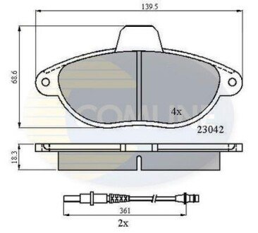 Comline - Гальмівні колодки до дисків Comline CBP2714 фото товара