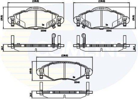 Comline - Гальмівні колодки до дисків Comline CBP31152 фото товара