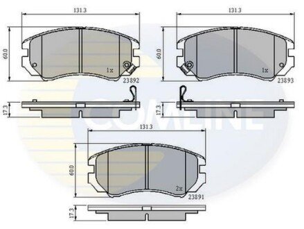 Comline - Гальмівні колодки до дисків Comline CBP31196 фото товара