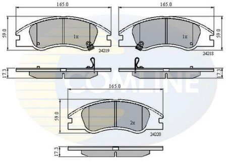 Comline - Гальмівні колодки до дисків Comline CBP31321 фото товара