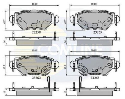 Comline - Гальмівні колодки до дисків Comline CBP31504 фото товару