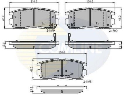 Comline - Гальмівні колодки до дисків Comline CBP31580 фото товара