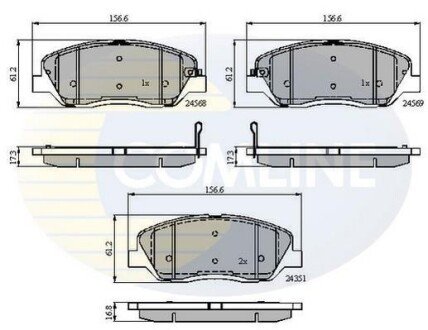 Comline - Гальмівні колодки до дисків Comline CBP31676 фото товара