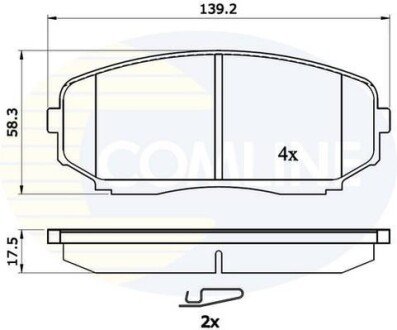 Comline - Гальмівні колодки до дисків Comline CBP31724 фото товару