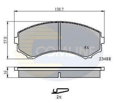 Comline - Гальмівні колодки до дисків Comline CBP3172 фото товара