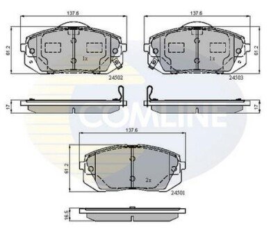 Comline - Гальмівні колодки до дисків Comline CBP31768 фото товара