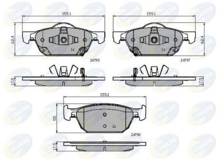 Comline - Гальмівні колодки до дисків Comline CBP32018 фото товара