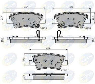 Comline - Гальмівні колодки до дисків Comline CBP32023 фото товара