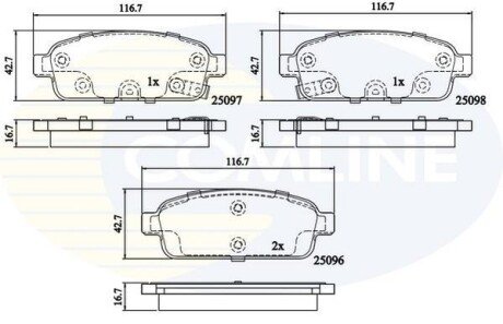 Comline - Гальмівні колодки до дисків Comline CBP32024 фото товара