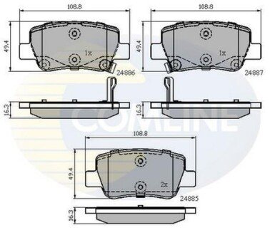 Comline - Гальмівні колодки до дисків Comline CBP32026 фото товара