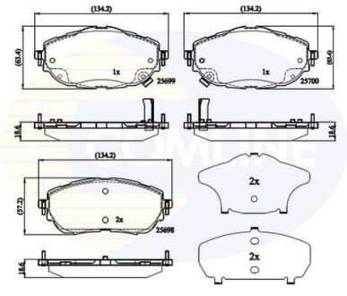 Comline - Гальмівні колодки до дисків Comline CBP32207 фото товару