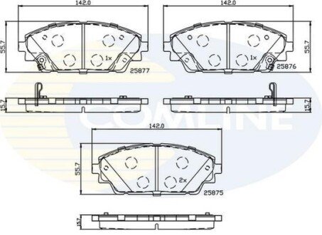 Comline - Гальмівні колодки до дисків Comline CBP32242 фото товара