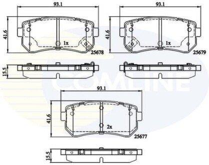 Comline - Гальмівні колодки до дисків Comline CBP32276 фото товара