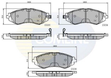 Comline - Гальмівні колодки до дисків Comline CBP3435 фото товара