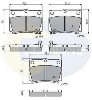 Comline - Гальмівні колодки до дисків Comline CBP3775 фото товара