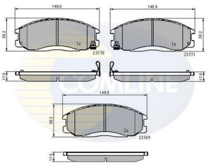 Comline - Гальмівні колодки до дисків Comline CBP3938 фото товара