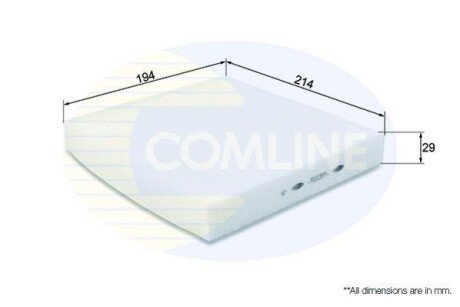 Comline - Фільтр салону (аналогWP9290/LA395) Comline EKF185 фото товару