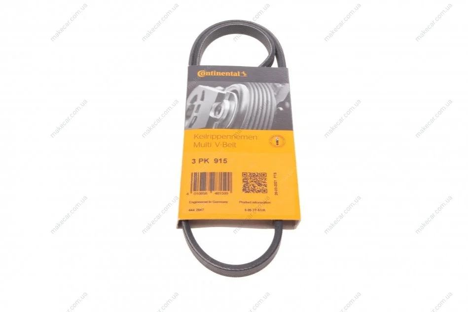 <strong>Ремінь поліклиновий Fiat Doblo 1,4i 05>13 ContiTech CONTITECH 3PK915 (фото 1)</strong>