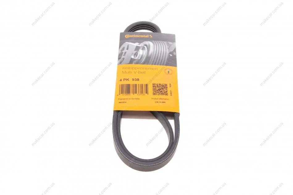 <strong>Пас поліклиновий Fiat Fiorino 1.4/1.6i 93-01 Mitsu CONTITECH 4PK938 (фото 1)</strong>