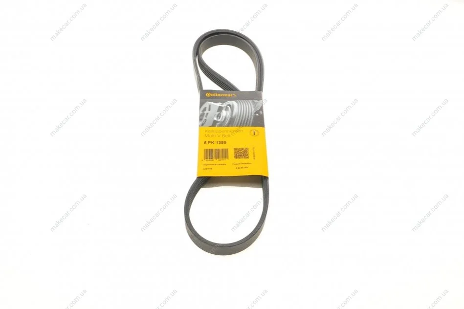 <strong>Пас поліклиновий Opel Astra/Corsa 1.0/1.2/1.4 00-/ CONTITECH 5PK1355 (фото 1)</strong>