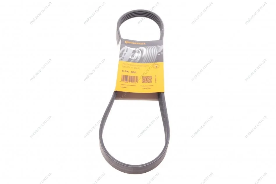 <strong>Ремінь поліклиновий Subaru Forester 2,0i 2,5i 02>08, 2,5i 09>, Legasy 2,5i 03>05 ContiTech CONTITECH 5PK880 (фото 1)</strong>
