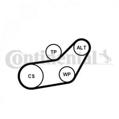 <strong>Комплект (ремень+ролики+насос) CONTITECH 6PK1045WP1 (фото 1)</strong>