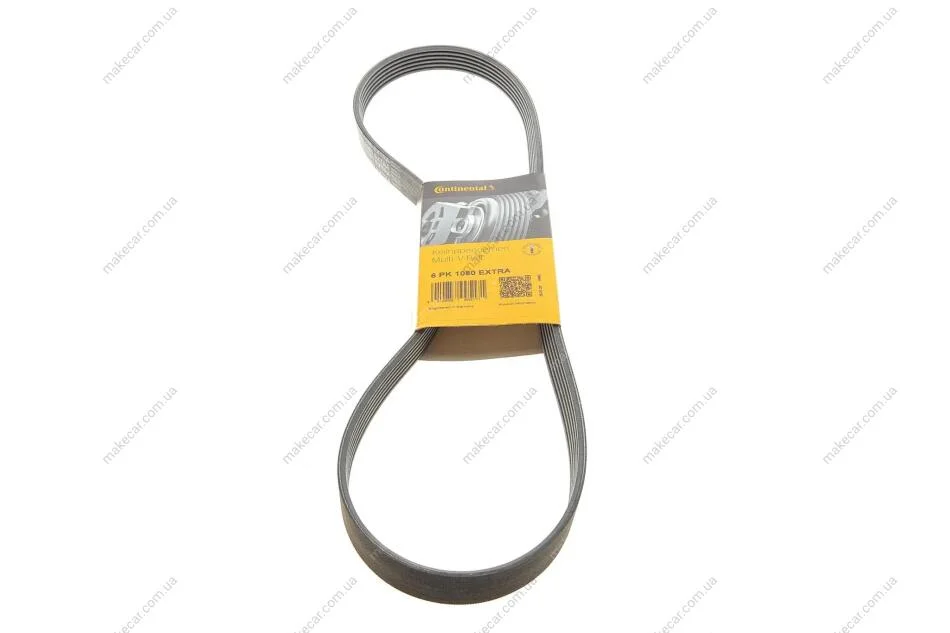 <strong>Ремінь генератора поліклиновий CONTITECH 6PK1080 EXTRA (фото 1)</strong>