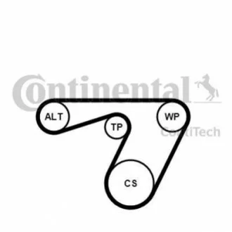 Комплект (ремінь+ролики) для CONTITECH 6PK1180K1 фото товару
