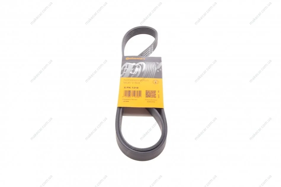 <strong>Ремінь поліклиновий Opel Combo, Corsa D 1,3 CDTI 04> ContiTech CONTITECH 6PK1318 (фото 1)</strong>