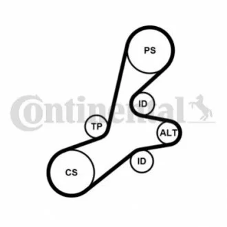 Комплект (ремінь+ролики) для CONTITECH 6PK1352K1 фото товару
