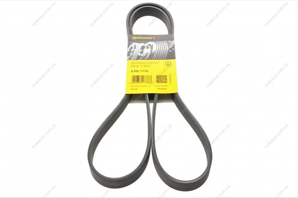 <strong>Ремінь поліклиновий VW LT 2,5TDI, Ford Connect 1,8D 02>07 ContiTech CONTITECH 6PK1715 (фото 1)</strong>